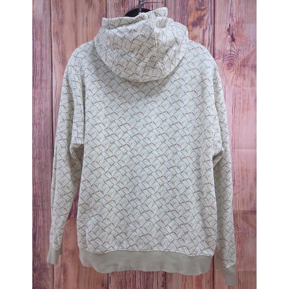 Nike Beige Patterned Hoodie Sweatshirt XL - Picture 2 of 7
